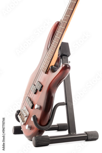 Stand with electric guitar ...