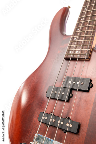 Electric guitar on white ba...