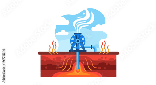 Industrial factory smokestack pollution emission. Vector Illustrations. EPS Editable