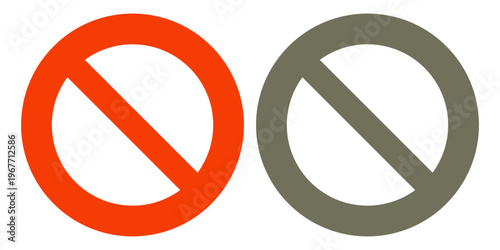 red circle sign for prohibition, stop, danger. stop sign	