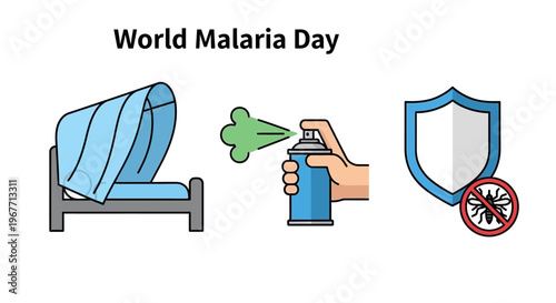 Mosquito protection and prevention concept. Vector Illustrations. EPS Editable