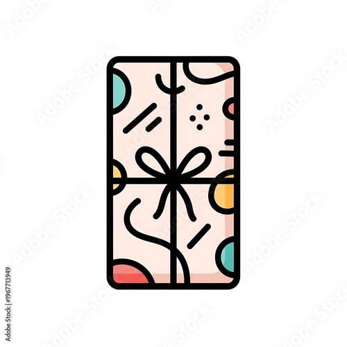 Gift Card Design With Bow.