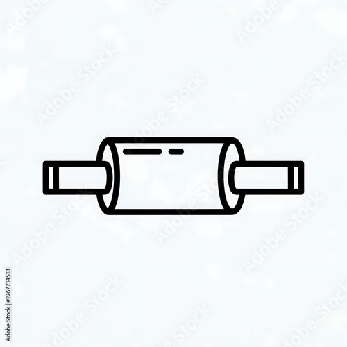 Simple Muffler Pipe Illustration.