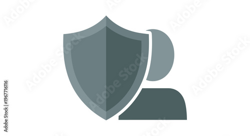 Shield icon with number two. Vector Illustrations. EPS Editable