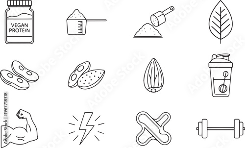 Vegan protein powder plant based nutrition for fitness health muscle recovery