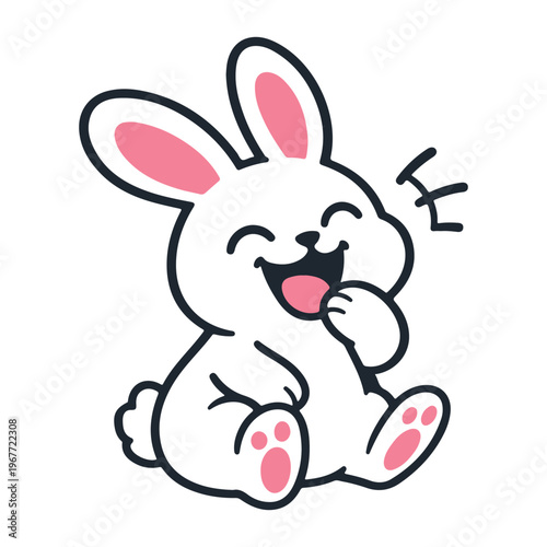 Cute Joyful Bunny Cartoon