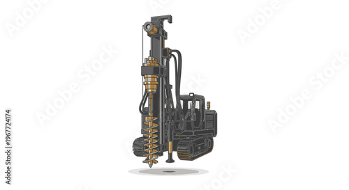 Industrial Drilling Machine for Groundwork and Foundation Construction