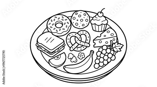 Variety of food on plate.