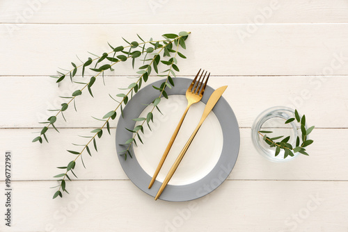 Stylish table setting with ...