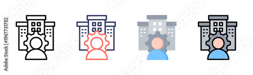 Manager icon set multiple style collection