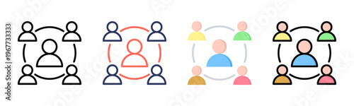 Social Reach icon sheet multiple style collection