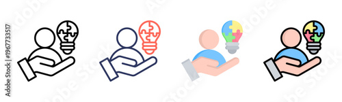 Εκτύπωση καμβά Solution icon sheet multiple style collection