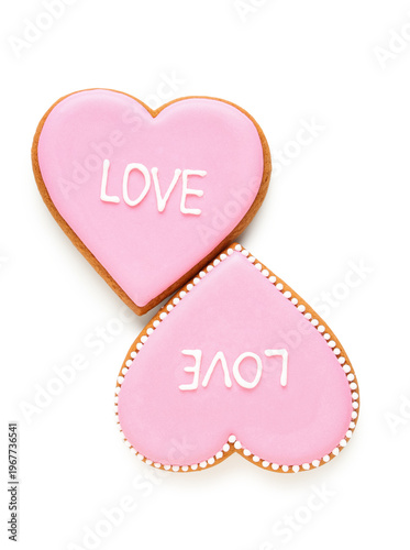 Tasty pink heart shaped coo...
