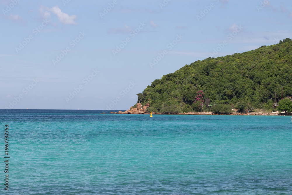Fototapeta premium Summer time, Beautiful sea with blue sky