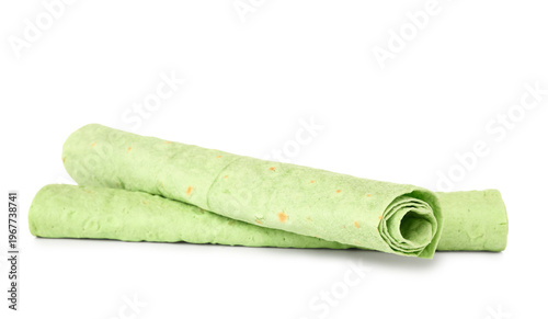Fresh rolled green lavash o...