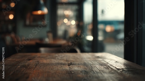 Empty tabletop as the main subject prepared for editorial storytelling, softly blurred background with muted color harmony, ambient low lighting creating a calm subdued tone, eye-level shot with a 35m