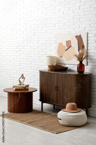 Chest of drawers with decor...