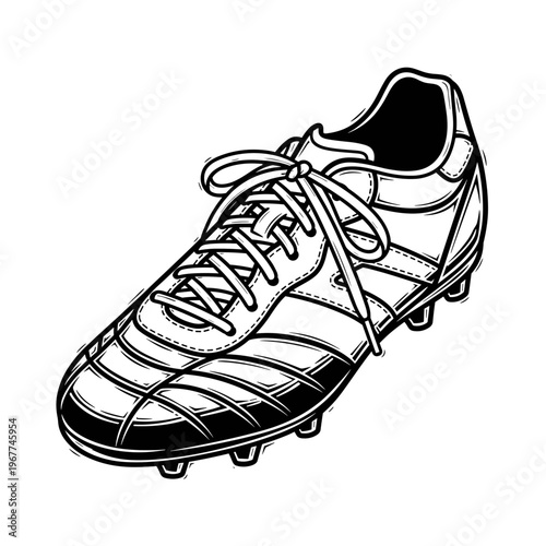 Vector Pinocut Soccer cleat illustration