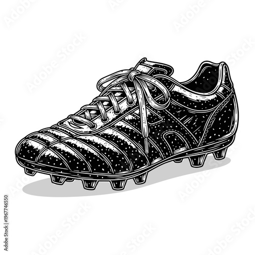 Vector Pinocut A detailed illustration of a soccer cleat.