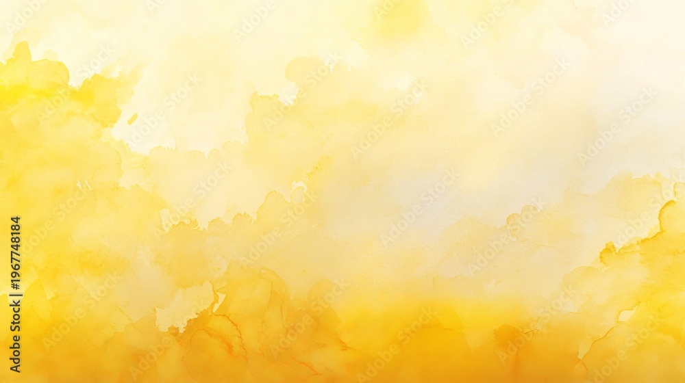 Fototapeta premium Orange yellow watercolor sea gradient clouds texture background