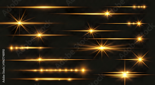 A stunning visual display of golden lights and stars on a dark background