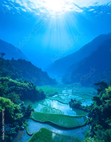 Blue Serenity of Mountain Landscapes