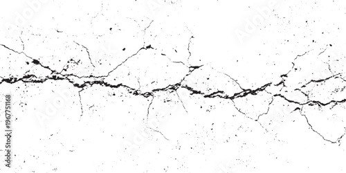 Grunge Urban Texture Vector.  grunge white, black damaged rusty crack and scratch wall texture design vector Cracked concrete wall covered texture .dust distress grainy grungy effect,