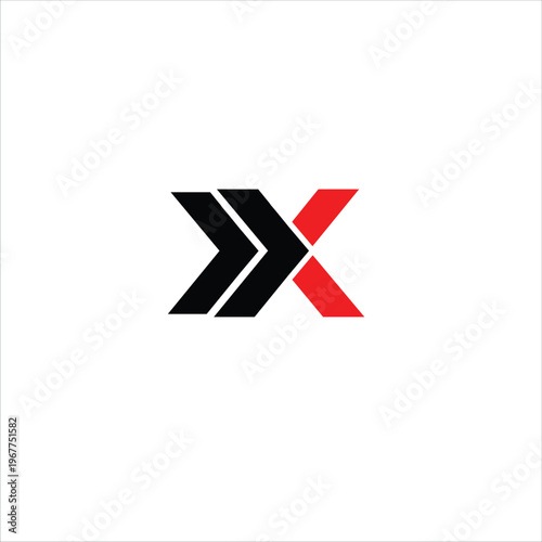 Modern Abstract X Logo with Arrow Shape in Black and Red Minimalist Design Free Download Modern Abstract X Logo with Arrow Shape in Black and Red Minimalist Design - GFXLoad