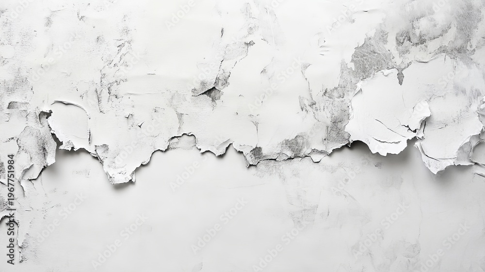Obraz premium Silver ink watercolor texture on white paper grunge cracked background