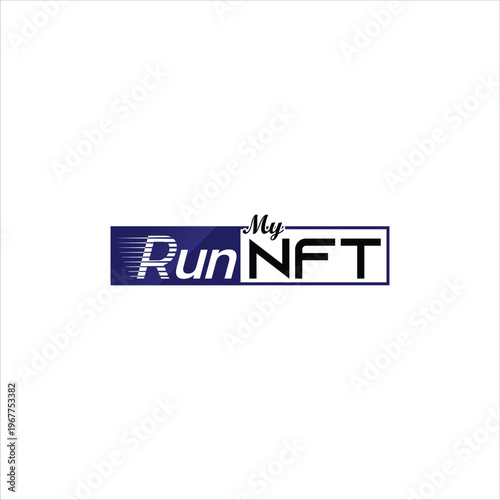 Run My NFT Logo Design – Modern Digital Crypto Branding Illustration