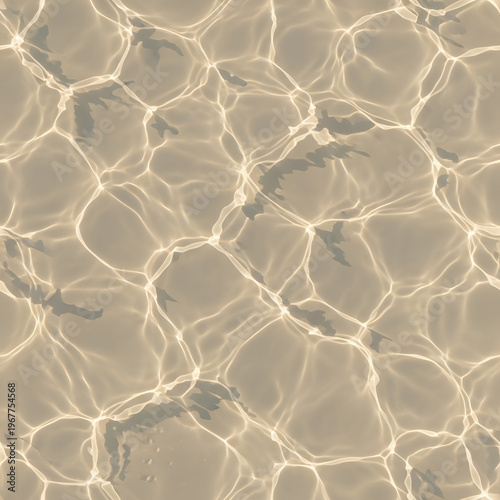 Ripples on water surface with sunlight reflections creating patterns