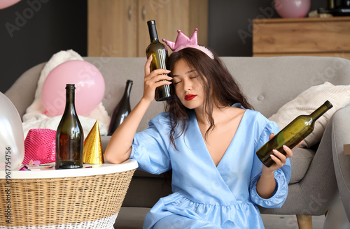 Young Asian woman in crown ...