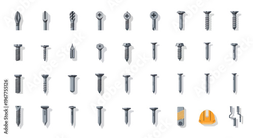 Assortment of Screws and Fasteners Collection