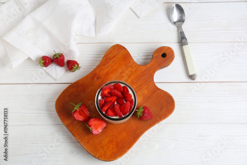 Glass of tasty yogurt with ...