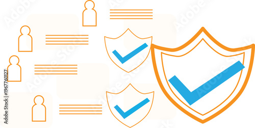 Graphic illustration of data security in both the private and public sectors.