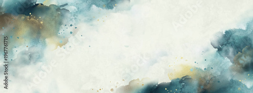 和風, 背景, 夏, 水彩, テクスチャ, ベクター, 雲, 波, 水, 暑中見舞い, 和紙, 夏祭り, 青, 水色, 金箔, 金, 空, しぶき, 飛沫, 筆, 筆書き, にじみ, 海, テキストスペース, ビジネス, イラスト