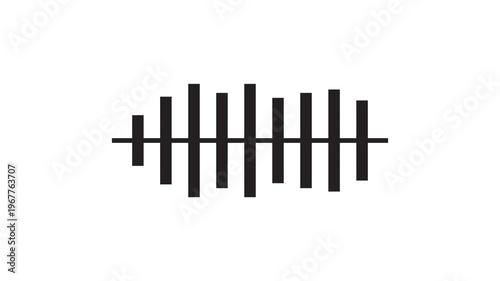 Audio sound waveform animation on a white background