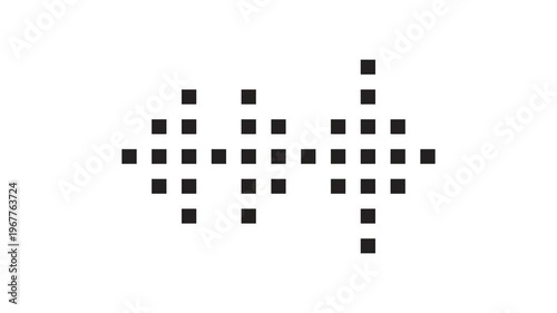 Audio sound waveform animation on a white background