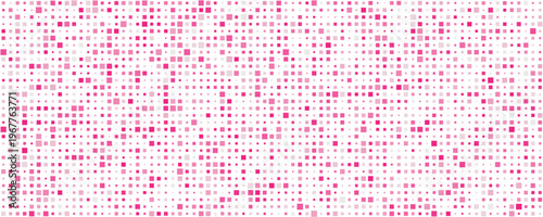 A densely packed abstract background featuring a multitude of small varying shades of pink squares high-quality
