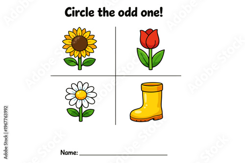 Colorful educational game for children featuring flower matching  