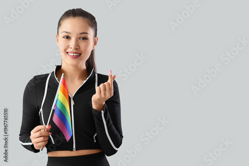 Female Asian athlete with L...