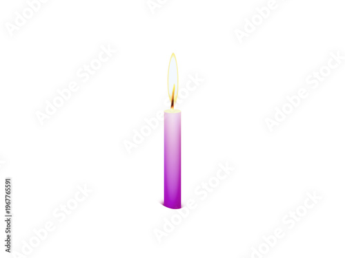 Burning candle with dripping wax realistic illustration detailed flame soft glow melting wax texture isolated for decoration ritual ambiance and lighting design