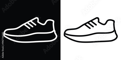 sports shoe icon for running.
