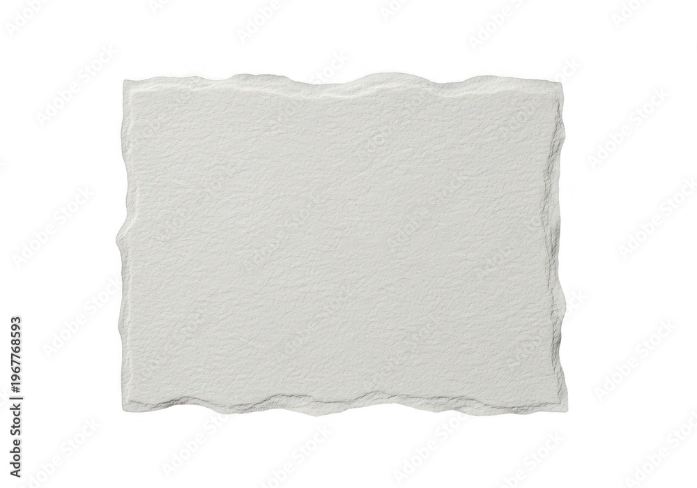 Obraz premium A gray piece of paper with rough edges isolated on transparent background