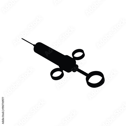 Illustration of an Injection Silhouette, Anti Drug Day