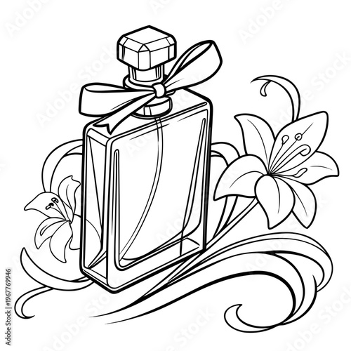 Luxury Perfume Bottle Outline