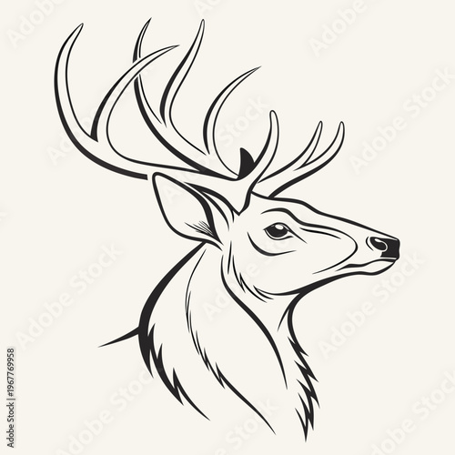 Minimal Deer Head 1