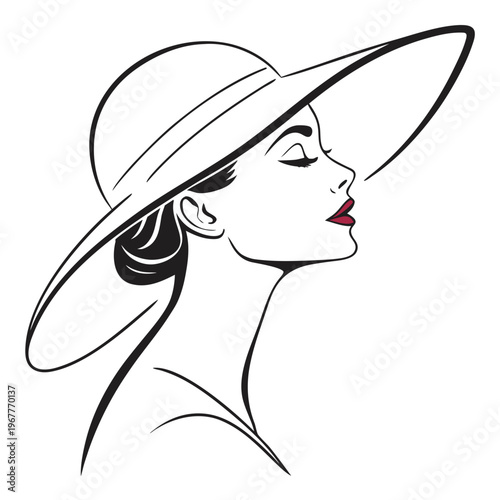 Minimal Woman with Hat 1