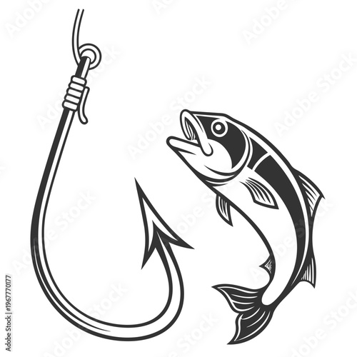 One Line Fish Hook