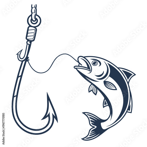 One Line Fish Hook 1